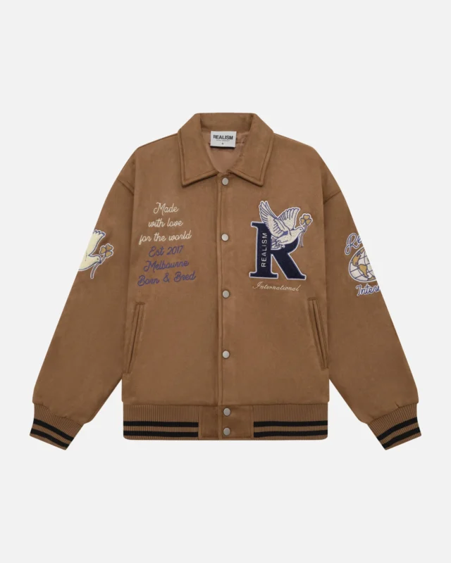 Realism Worldwide Coaches Jacket Tan