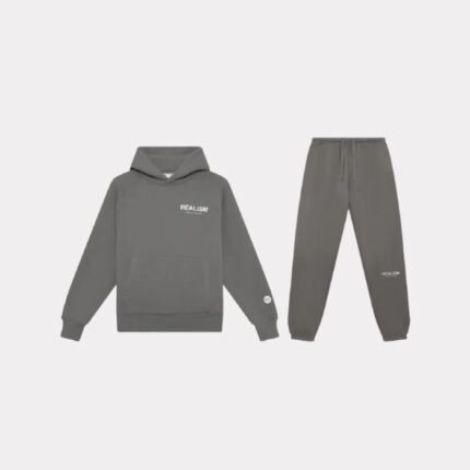 Realism Back Logo Tracksuit Grey