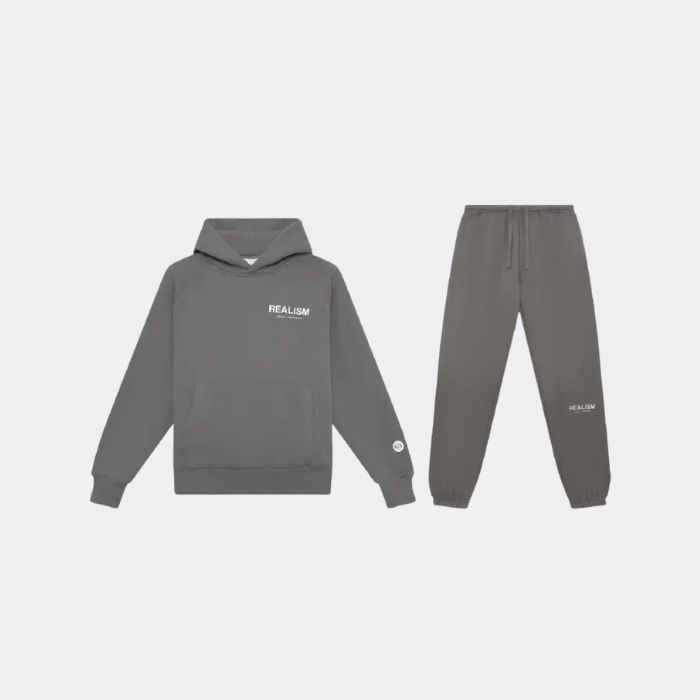 Realism Back Logo Tracksuit Grey