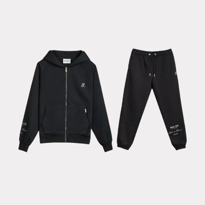 Radiant Realism Zip Tracksuit Black