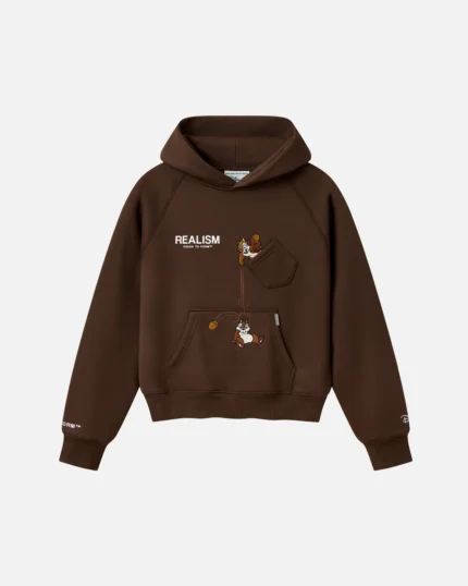 Realism and Disney Chip Hoodie Mocha