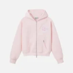 Bunny Zip Hoodie Pastel Pink