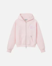 Bunny Zip Hoodie Pastel Pink