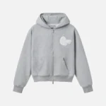 Realism Bunny Zip Hoodie Grey Marle