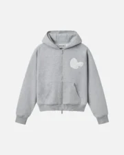 Realism Bunny Zip Hoodie Grey Marle