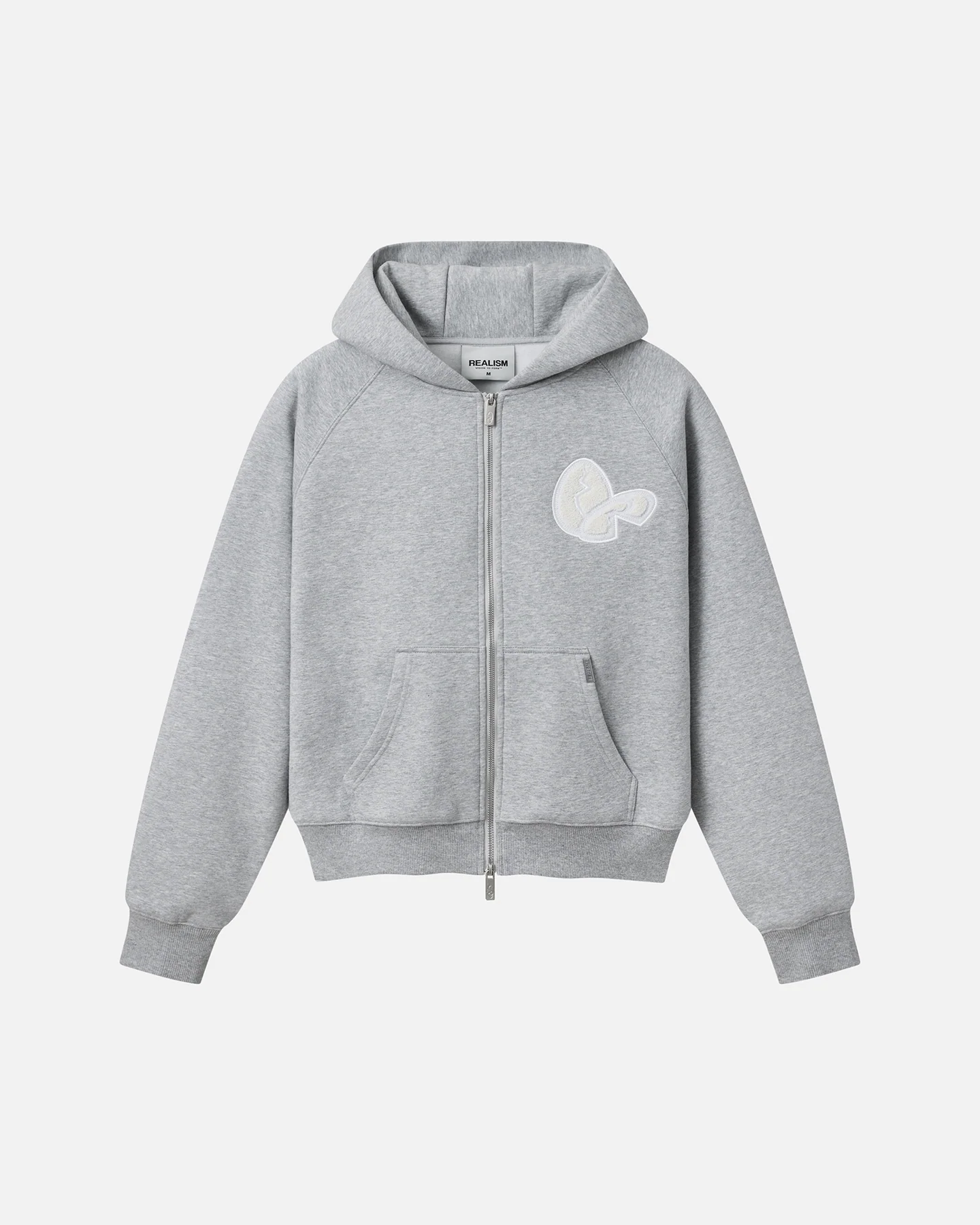 Realism Bunny Zip Hoodie Grey Marle