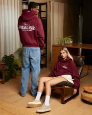 Realism Horse Logo Hoodie Carmine