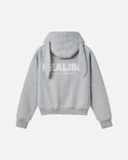 Realism Bunny Zip Hoodie Grey Marle