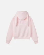 Bunny Zip Hoodie Pastel Pink