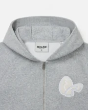 Realism Bunny Zip Hoodie Grey Marle