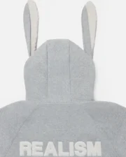 Realism Bunny Zip Hoodie Grey Marle