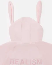 Bunny Zip Hoodie Pastel Pink