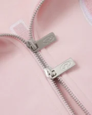 Bunny Zip Hoodie Pastel Pink