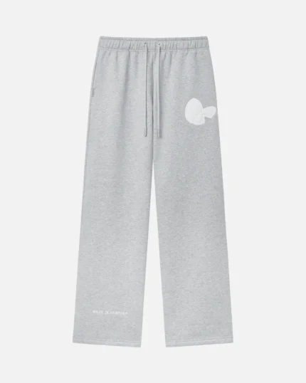 Bunny Sweatpants Open Leg Grey Marle
