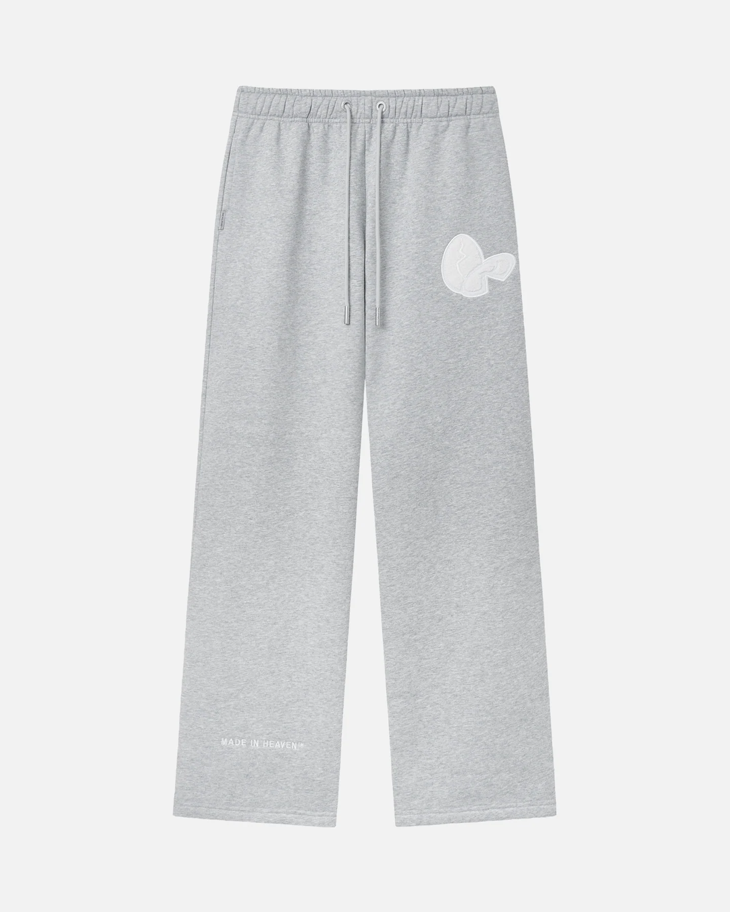 Bunny Sweatpants Open Leg Grey Marle