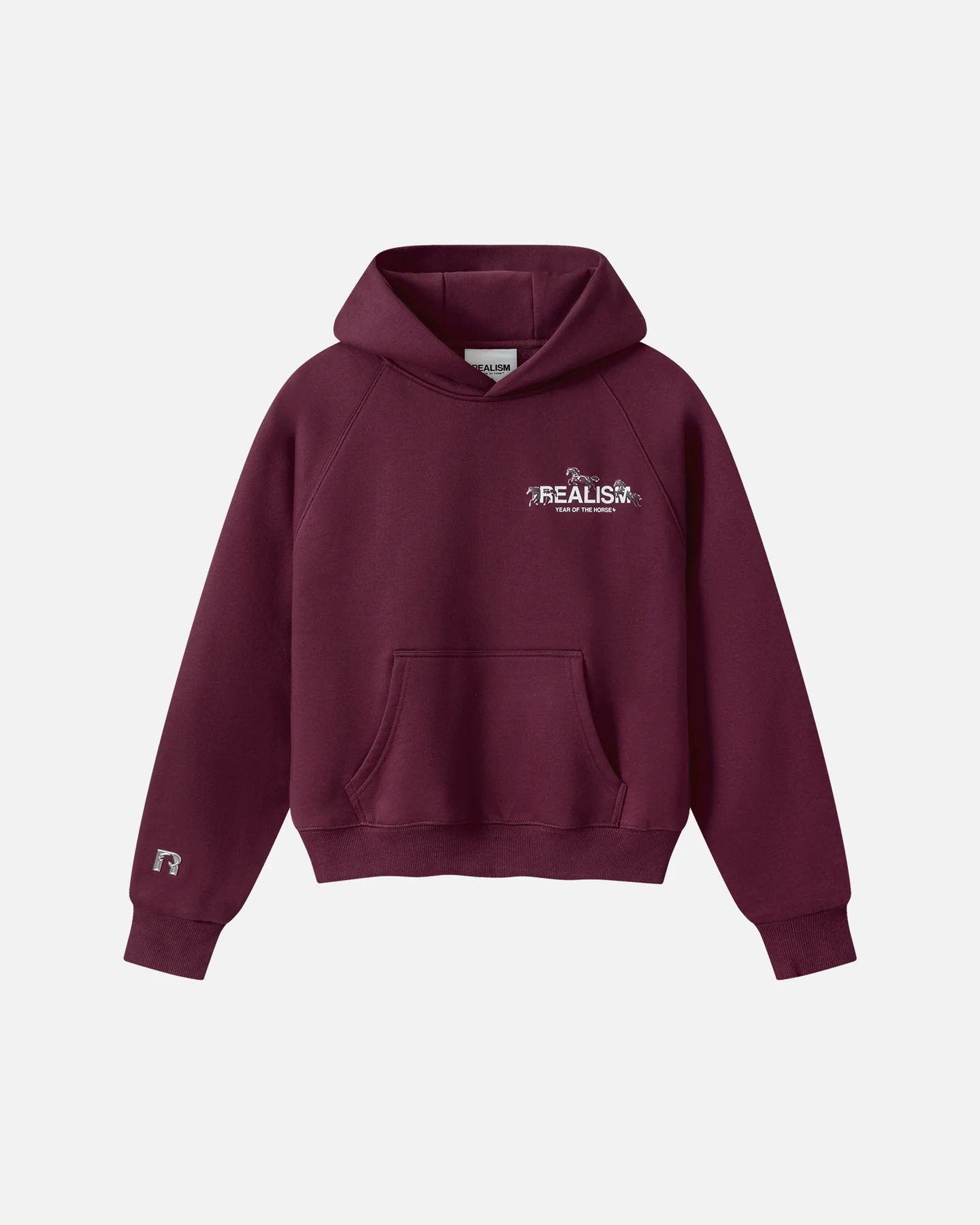 Realism Horse Logo Hoodie Carmine