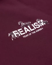 Realism Horse Logo Hoodie Carmine